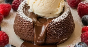 Chocolate Cookie Dough Lava Cake 16