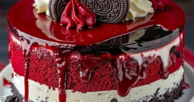 Red Velvet Oreo Cheesecake 1