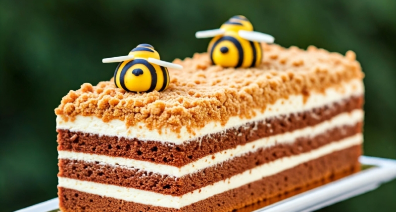 Honey Cake Sponge with Honey Syrup and Chantilly Cream Recipe 1