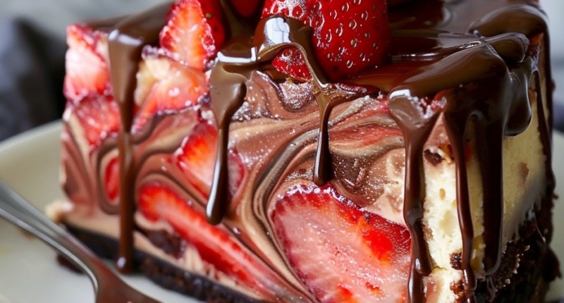 Chocolate Strawberry Swirl Cheesecake: A Luxurious Dessert Masterpiece 1