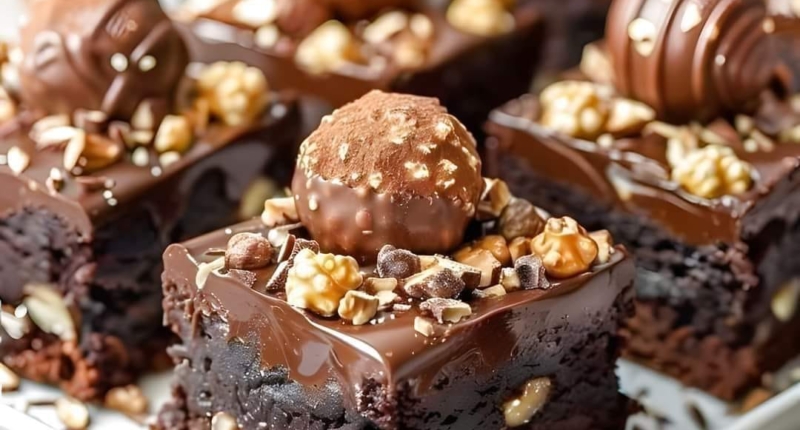 Ultimate Ferrero Rocher Fudge Brownies 1