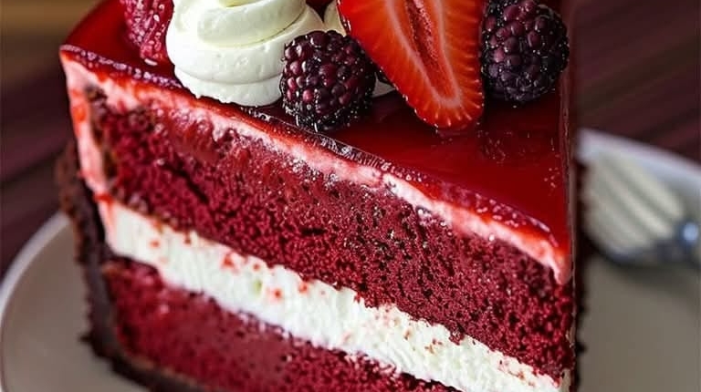 Red Velvet Strawberry Cheesecake 1