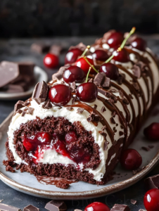 Elegant Black Forest Roll Cake: A Sophisticated Twist on a Classic 5