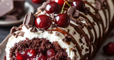 Elegant Black Forest Roll Cake: A Sophisticated Twist on a Classic 3