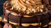 Decadent Chocolate Peanut Butter Layer Cake 3