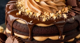 Decadent Chocolate Peanut Butter Layer Cake 16