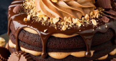 Decadent Chocolate Peanut Butter Layer Cake 15