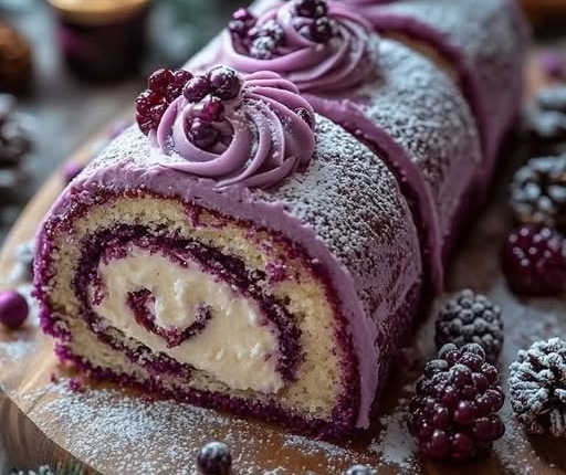 Purple Velvet Cake Roll 1