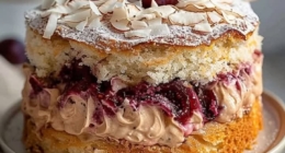 Louise Cake with Plum and Coconut: A Decadent Treat 36