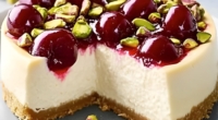 Crane, Pistachio, and Cherry Cheesecake 3