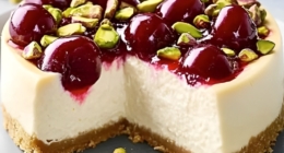 Crane, Pistachio, and Cherry Cheesecake 18