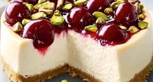 Crane, Pistachio, and Cherry Cheesecake 16