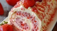 Strawberry Birthday Cake Roll 3