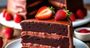 Chocolate Cake with Fresh Strawberry Filling: A Celebration of Flavor 35