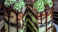 Mint Chocolate Fudge Cheesecake Cake: The Ultimate Indulgence! 3