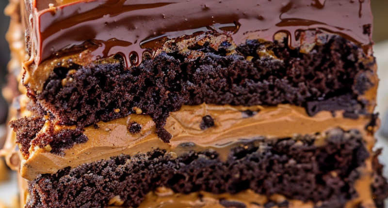 Heavenly Chocolate Peanut Butter Ooey Gooey Cake: A Decadent Delight 1