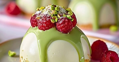 Pistachio & Raspberry Cheesecake Domes: A Decadent Treat for Any Occasion 1