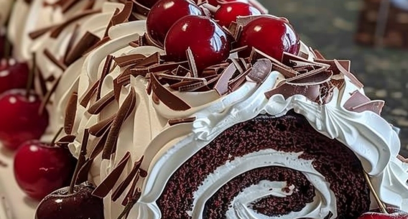 Decadent Black Forest Swiss Roll: A Festive Treat for Any Occasion 1