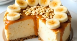 Easy Banana Caramel Peanut Butter Cheesecake 32