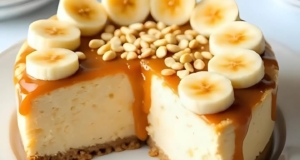 Easy Banana Caramel Peanut Butter Cheesecake 24