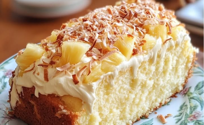 Pineapple Coconut Cream Cheese Cake 1