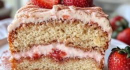 Strawberry and Honey Cake with Strawberry Frosting 24