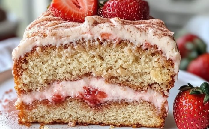 Strawberry and Honey Cake with Strawberry Frosting 1