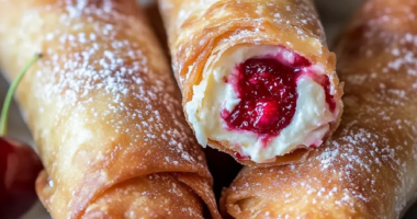 Cherry Cheesecake Egg Rolls: A Crispy and Creamy Delight! 3