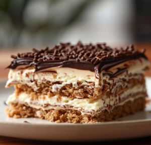 Layered Pudding Delight with Cookies and Chocolate 5