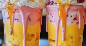 Golden Raspberry Cheesecake Milkshake Delights 22