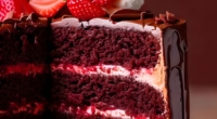 Savor the Delight of Chocolate Strawberry Cake! 3